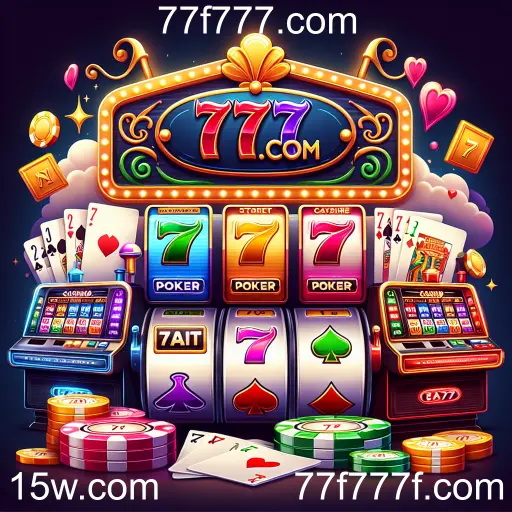 Imagem promocional da 77f777.com mostrando a plataforma e suas vantagens